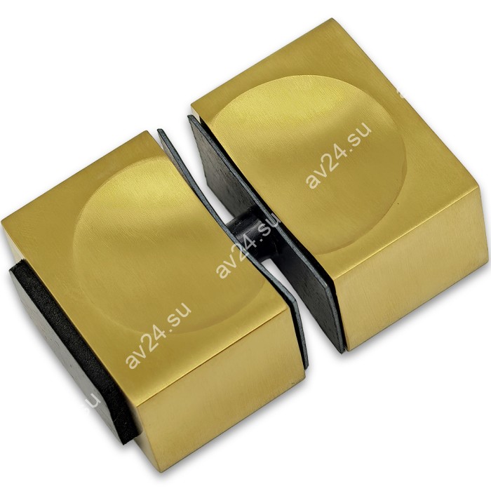 Ручка кноб FDR-66 с одним резиновым торцом, алюминий/брашированное золото