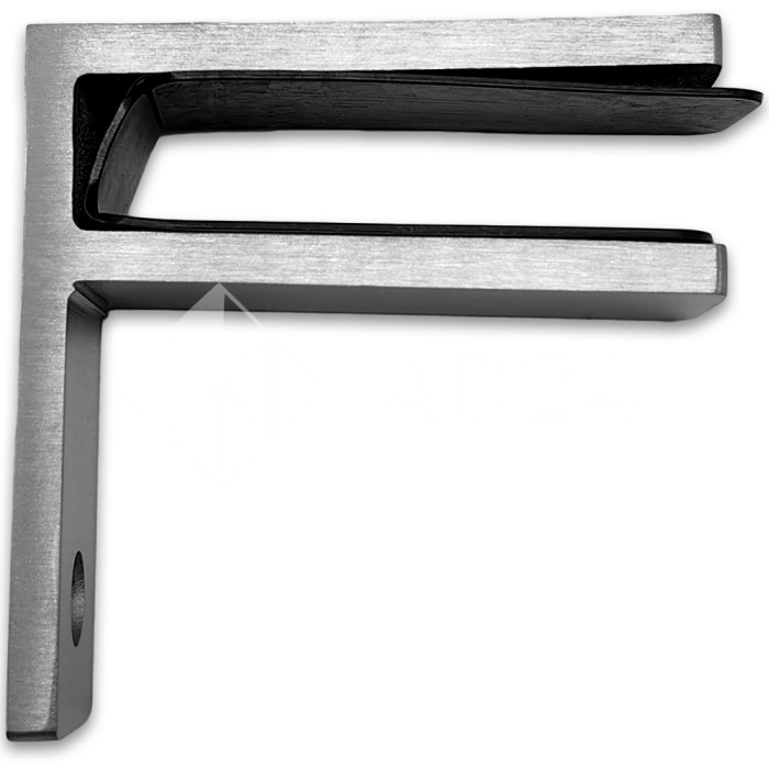 Крепление 67х66 мм FKK-203-DEF с дефектом стена-стекло 90°, нержавейка/матовый