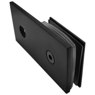 Коннектор для стекла Бета β FDK-25, стена-стекло 180° с пластиной, латунь/черный