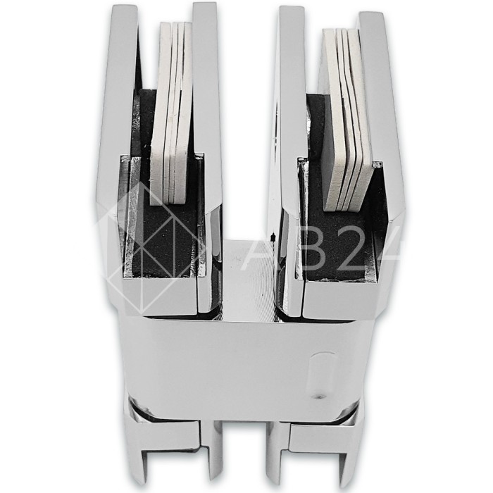 Петля Грация FDP-200 стекло-стекло с двумя осями 0°-180°, 0°+180°, латунь/хром