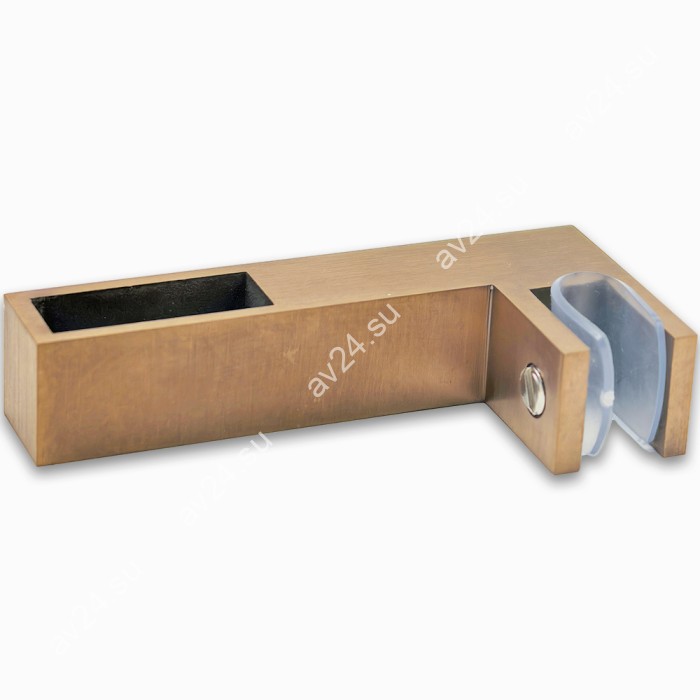 Держатель стекла FDC-35 сквозной 30х10 горизонтальный, нержавейка/медь