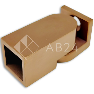 Крепление FDC-51 трубы 15х15 к стене 0°-180°, нержавейка/розовое золото