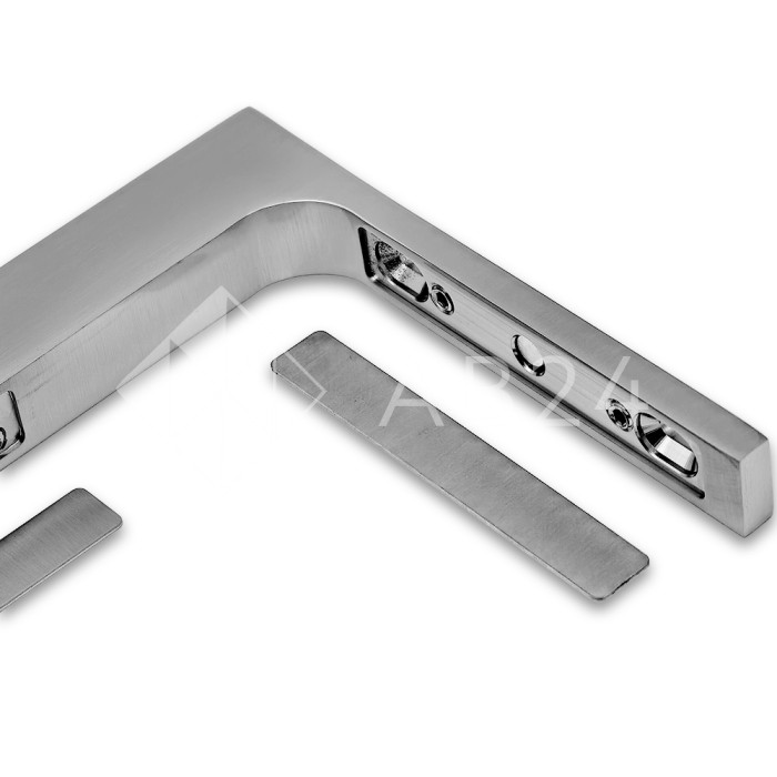 Угловой стабилизатор Диор FDK-5L стена-стекло 90˚ левый, нержавейка/матовый