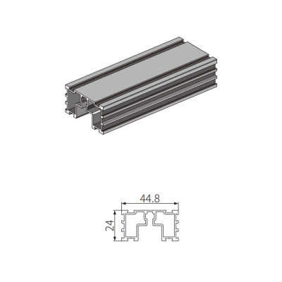 Профиль FMPA-27.3 ответный для двери в нишу, длина 3м (FDS-19), черный