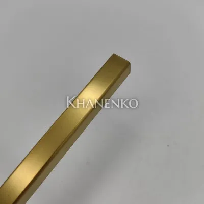 Труба FDT-551-DEF с дефектом 15х15х1.5 мм 1 м, нержавейка/брашированное золото