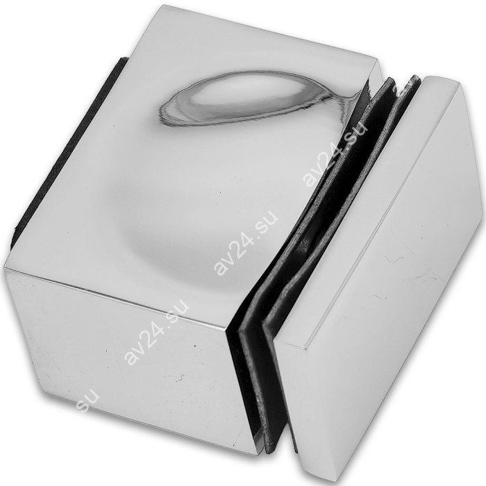 Ручка кноб FDR-67 с резиновым торцом (односторонняя), алюминий/хром