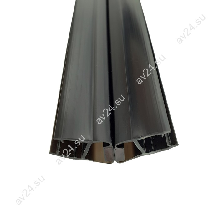 ПРЕМИУМ Уплотнитель магнитный 135°, 180° черный 3 м под стекло 8мм, FDPP-521.8
