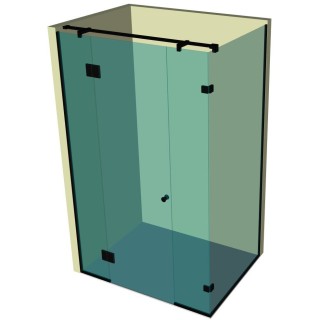 Душевая кабина угловая DK-211P в опорном профиле