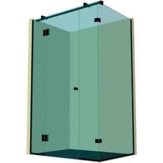 Душевая кабина угловая DK-211P в опорном профиле