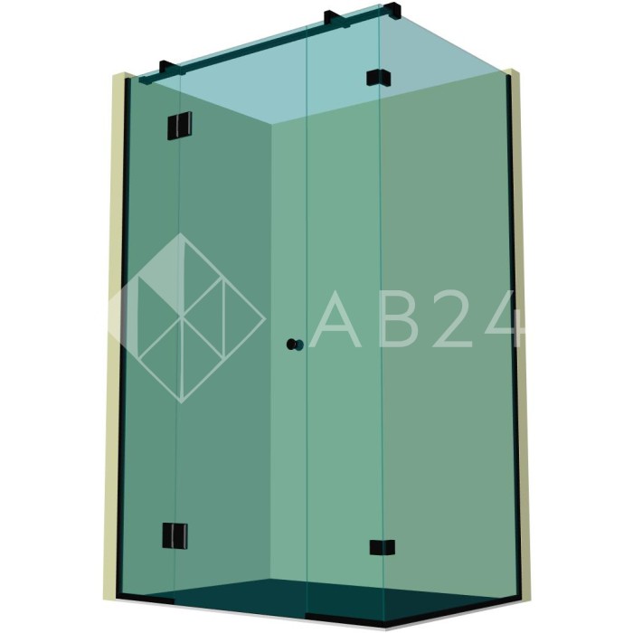 Душевая кабина угловая DK-211P в опорном профиле