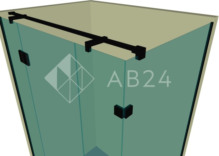 Душевая кабина угловая DK-211P в опорном профиле