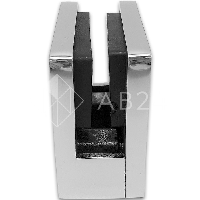 Крепление стекла FKK-83, 45х45х26 к плоской трубе или полу, литое, нержавейка/полированный