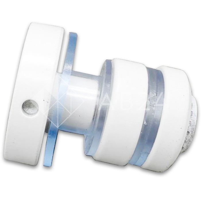 Крепление трека к стеклу FDS-32, нержавейка/белый