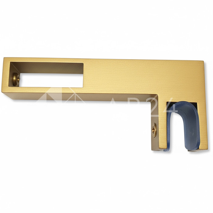 Держатель стекла FDC-35 сквозной 30х10 горизонтальный, нержавейка/брашированное золото