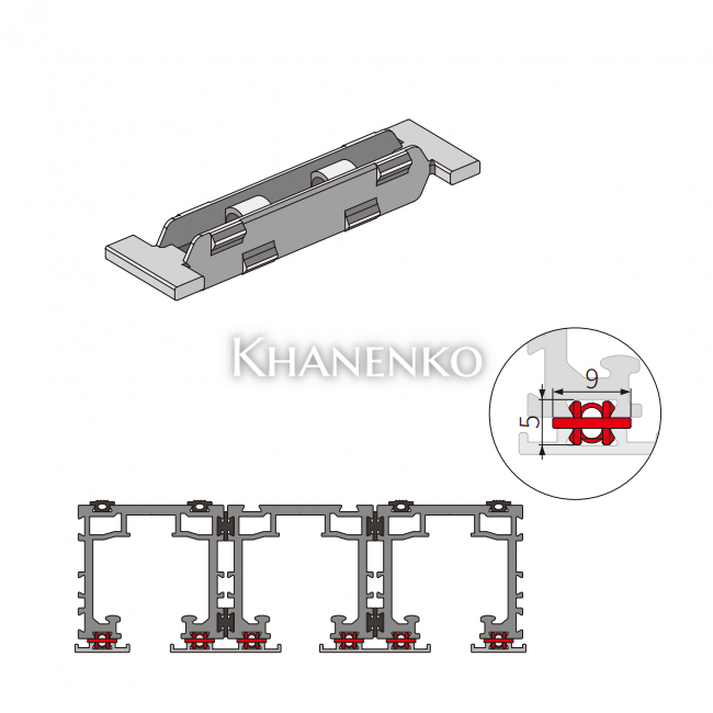 Клипса для соединения нижней крышки с треком, пластик/черный FMPA-18 BL