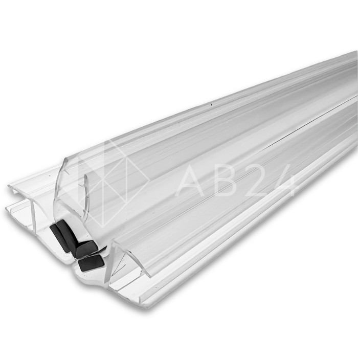 Уплотнитель Т-образный магнитный ПРЕМИУМ, прозрачный с белым магнитом, 2.5 м FDPP-517.8