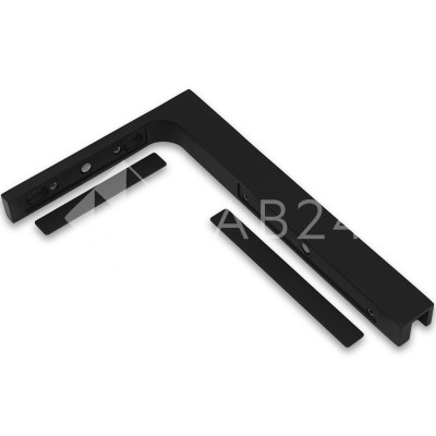 Угловой стабилизатор Диор FDK-5R стена-стекло 90˚ правый, нержавейка/черный