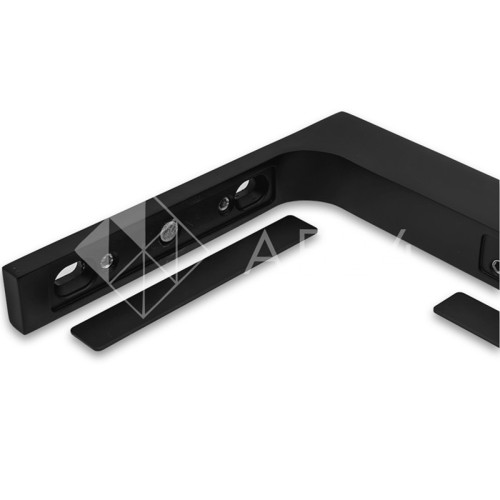 Угловой стабилизатор Диор FDK-5R стена-стекло 90˚ правый, нержавейка/черный