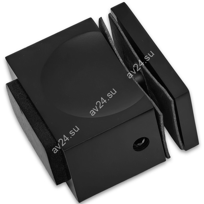 Ручка кноб FDR-67 с резиновым торцом (односторонняя), алюминий/черный