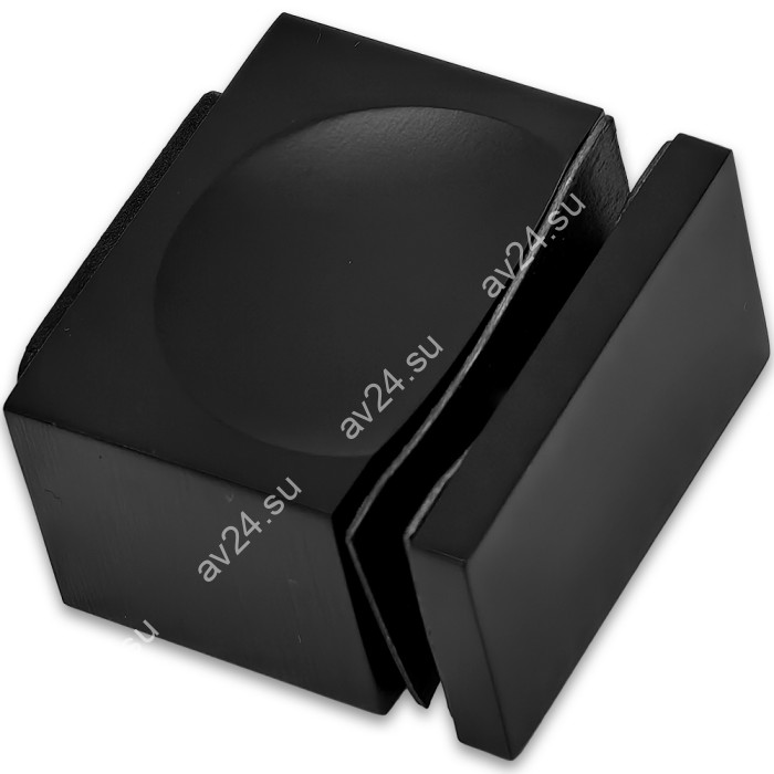 Ручка кноб FDR-67 с резиновым торцом (односторонняя), алюминий/черный