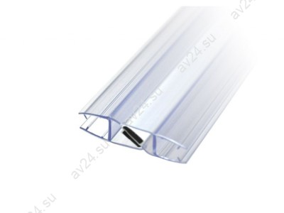 Уплотнитель ПРЕМИУМ магнитный 135°, 180° прозрачный, белый магнит 3 м, 8 мм, FDPP-521.8