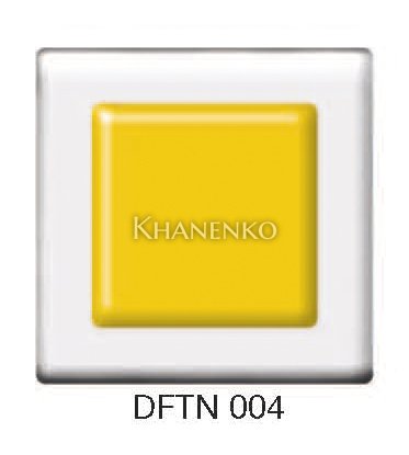Фьюзинг квадрат DFTN 004 прозрачно-желтого цвета, 6 см