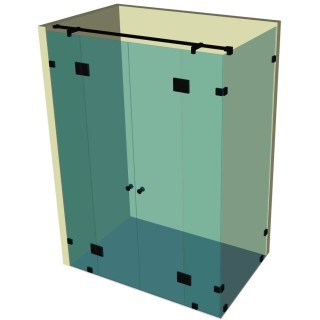 Душевая кабина угловая DK-212K на коннекторах