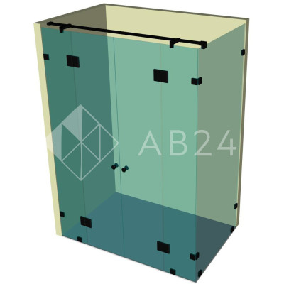 Душевая кабина угловая DK-212K на коннекторах