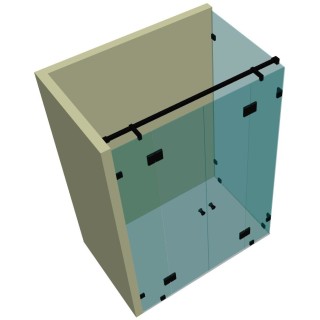 Душевая кабина угловая DK-212K на коннекторах