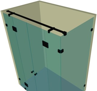 Душевая кабина угловая DK-212K на коннекторах