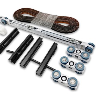 Раздвижная система FDS-17.2S синхронизированная для двух дверей, черный