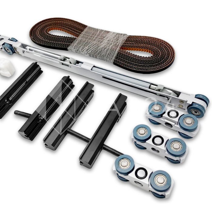 Раздвижная система FDS-17.2S синхронизированная для двух дверей, черный