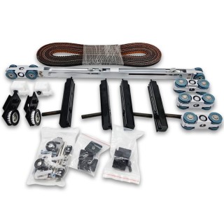 Раздвижная система FDS-17.2S синхронизированная для двух дверей, черный