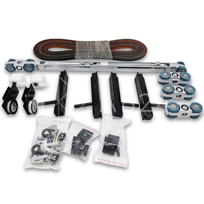 Раздвижная система FDS-17.2S синхронизированная для двух дверей, черный