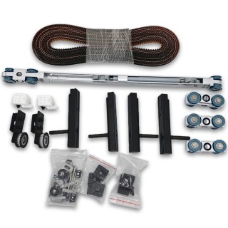 Раздвижная система FDS-17.2S синхронизированная для двух дверей, черный