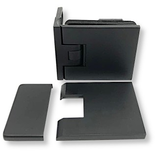 Петля FDP-180.1-DEF с дефектом Аврора стена-стекло 90° с крышками, латунь/черный