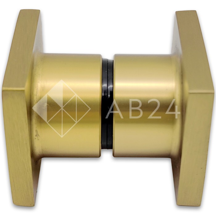 Ручка кноб FDR-30E ЭКОНОМ квадратная, нержавейка/брашированное золото