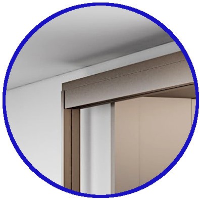 Комплект раздвижной системы Диона DSK-191.2.3 AL/BL синхро на 2 двери (2С+0) крепление на стену, алюминий/черный