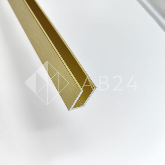 Профиль FDPA-55.3-DEF с дефектом для стекла 19х12,5х1,75 длина 3 м, алюминий/брашированное золото