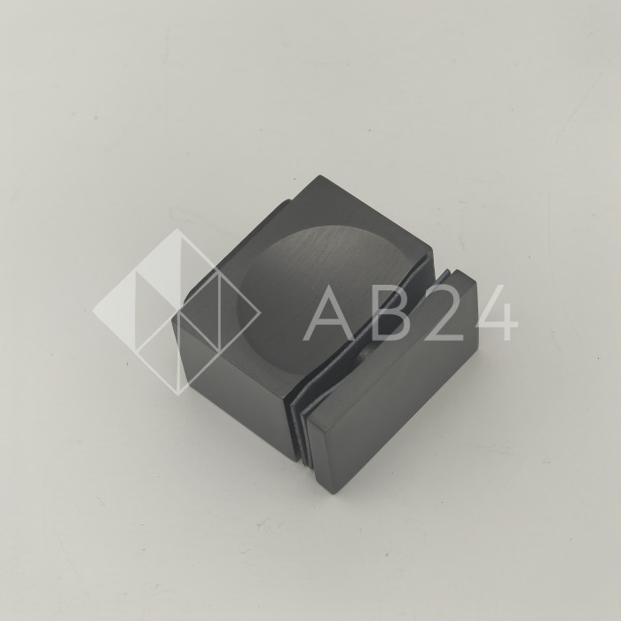 Ручка кноб FDR-67 с резиновым торцом (односторонняя), алюминий/оружейная сталь