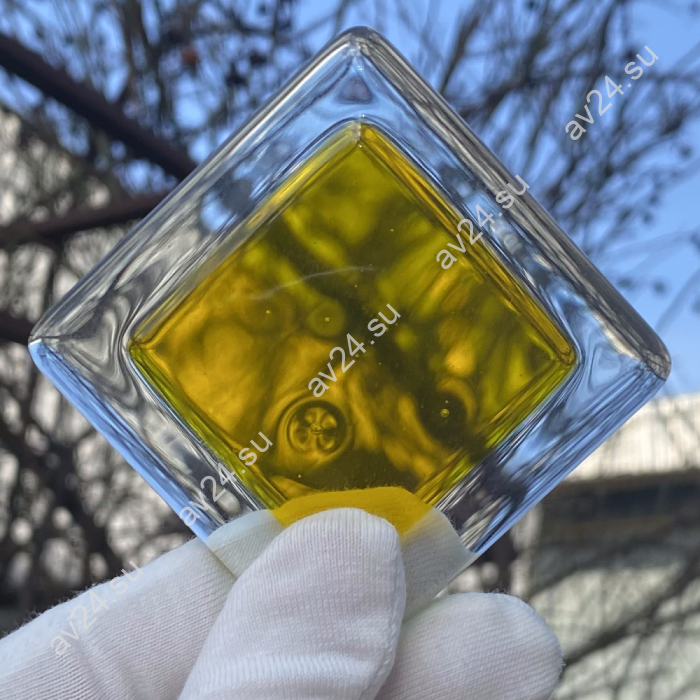 Фьюзинг квадрат DFTN 005 прозрачно-желтого цвета, 6 см