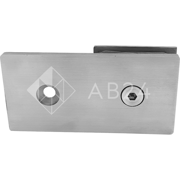 Коннектор для стекла Бета β FDK-25, стена-стекло 180° с пластиной, нержавейка/матовый