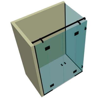 Душевая кабина угловая DK-212P в опорном профиле