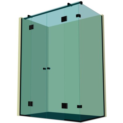 Душевая кабина угловая DK-212P в опорном профиле