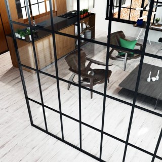 Планка FDPA-79.3 для имитации лофт перегородок 1,7х18х3000 мм самоклеющаяся, алюминий/черный