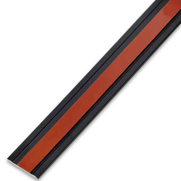 Планка FDPA-79.3 для имитации лофт перегородок 1,7х18х3000 мм самоклеющаяся, алюминий/черный