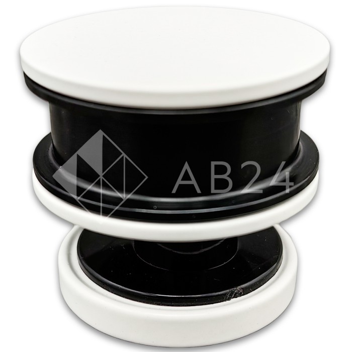 Ролик FDS-30 с креплением к стеклу, нержавейка/белый