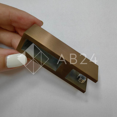 Держатель стекла FDC-31 сквозной 30х10 вертикальный, нержавейка/медь