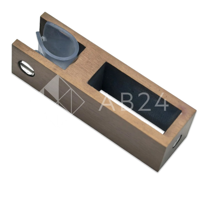 Держатель стекла FDC-31 сквозной 30х10 вертикальный, нержавейка/медь