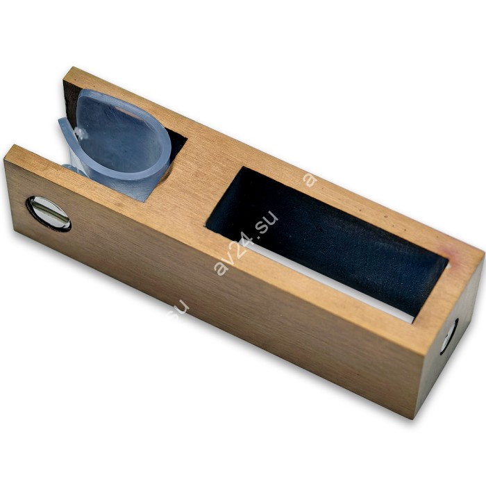 Держатель стекла FDC-31 сквозной 30х10 вертикальный, нержавейка/медь